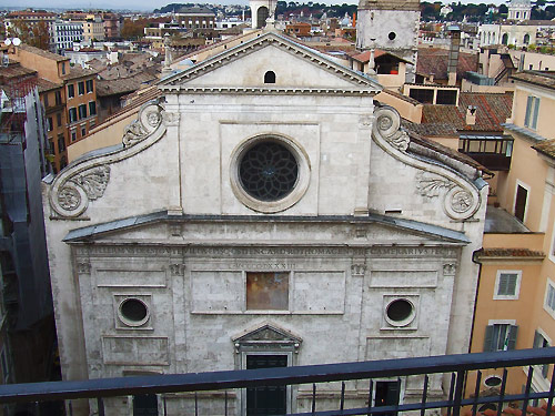 Upper facade of Sant'Agostino Church, Rome