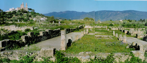 Hippo church ruins and hilltop basilica at Annaba