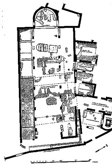 Floor plan of Augustine's small basilica at Hippo