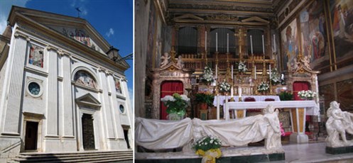 Good Counsel Shrine: facade and sanctuary at Genazzano