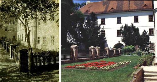 Gregor Mendel's garden, photographed over a century ago, and again today