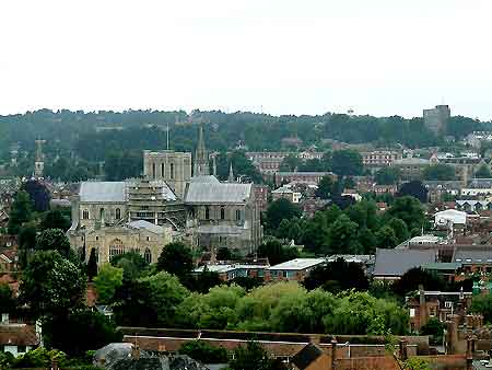 A portion of Winchester, showing its outstanding cathedral