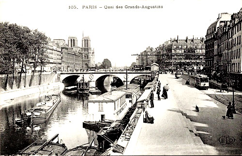  The "Quai des Grands Augustins" in Paris, early in the 20th century