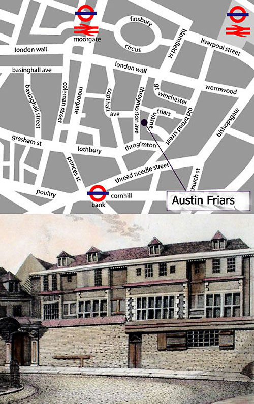 Austin Friars Lane; see details hereunder