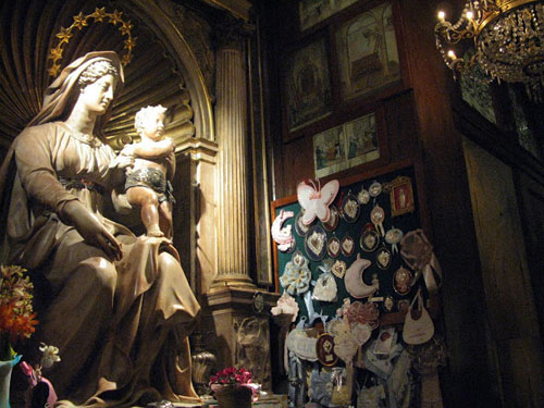 Statue of Our Lady of Childbirth in Sant'Agostino Church in Rome