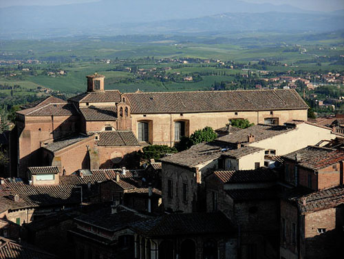 The former Church of Sant'Agostino in Siena, now in government ownership and used as an art museum gallery and a Classical music venue 