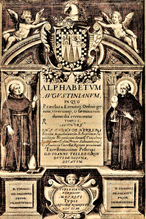 Title page of an early edition of Herrera's Alphabetum Augustinianum