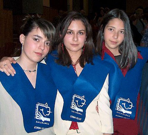 Students of the Augustinian high school in Salamanca, Spain.