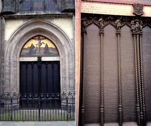 The doors of Wittenberg's Castle Church today. 