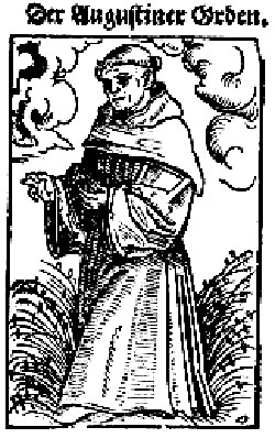 Woodcut of an Augustinian friar