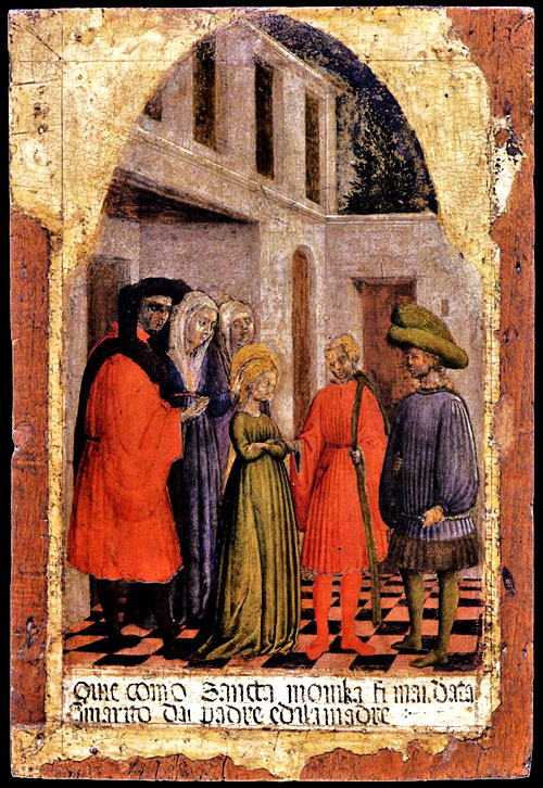The wedding of St Monica (mother of Augustine) to Patricius