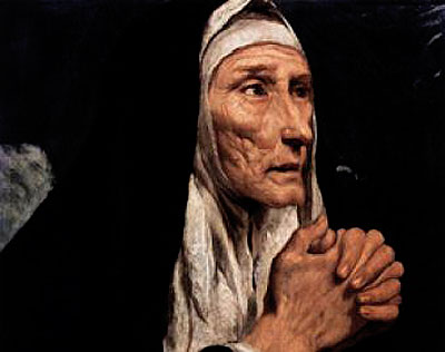 A contemporary artist's depiction of St Monica