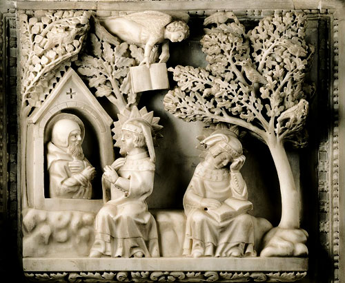 Augustine, as shown on his tomb at the Augustinian church in Pavia