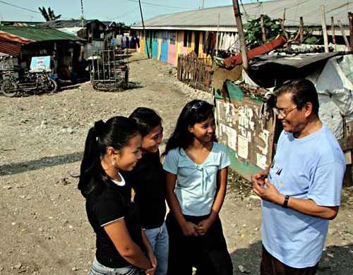 An Augustinian priest in a struggling area of Manila