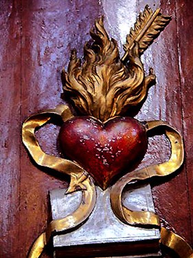 Augustinian "heart and book and cincture" symbols