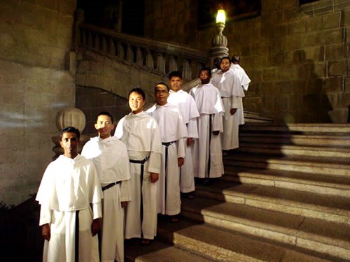 In an earlier year, Augustinian novices at Manila in the Philippines