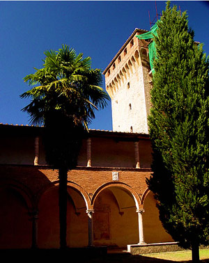 The traditional Tuscan tower at Lecceto