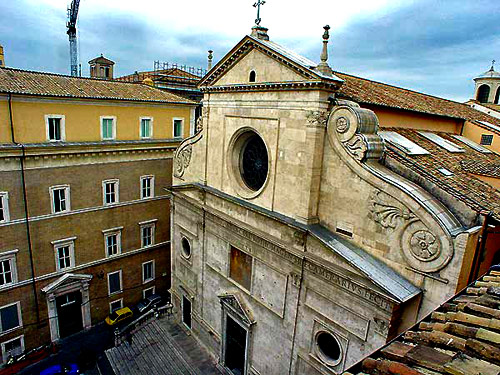 Renaissance frontage of Sant'Agostino Augustinian Church, Rome