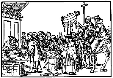 Woodcut: Martin Luther at the Diet of Worms