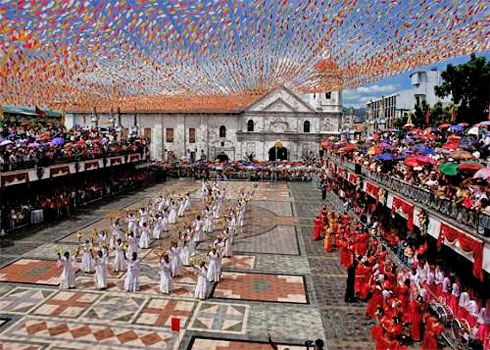 Cultural religious dancing at Sto. Nino festival in Cebu each January