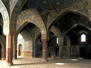 The interior of the Isfahan mosque