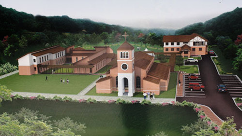 Augustinian Priory, church and retreat buildings at Yeonchon, Korea. All buildings are confidently expected to be completed by mid-2017.