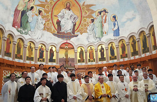 Ordination ceremony for three Korean Augustinians, 30 December 2015