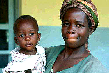 Mother and child at KwaZulu-Natal in South Africa
