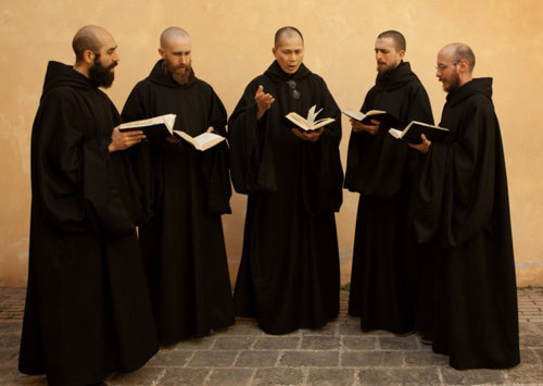 Benedictine monks at the Abbey of New Norcia in Italy