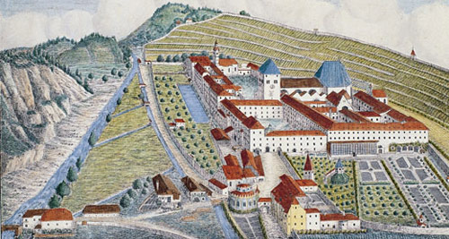 A sketch of a former monastery of Augustinian Canons in Germany