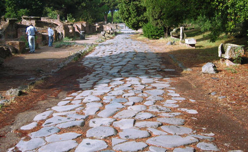 Ostia, where Augustine and his mother lived briefly, and where Monica died