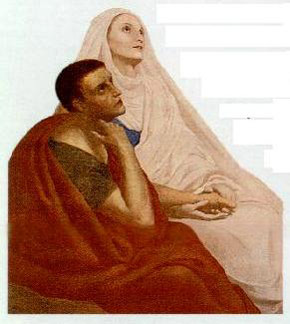 Painting of Augustine and Monica, in 1846