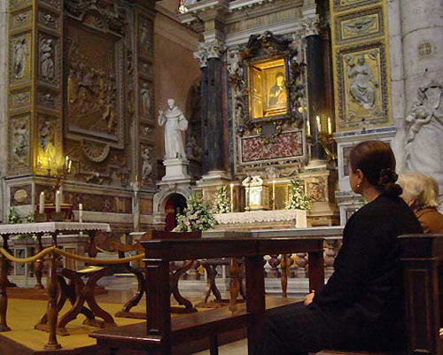 The sanctuary of the Augustinian Church of Maria del Popolo, Rome