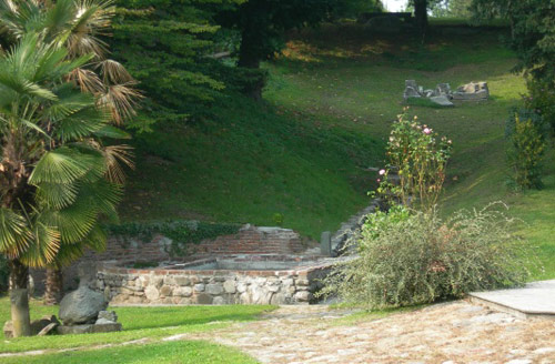 The "Cassiciacum" park beside the Casciago church