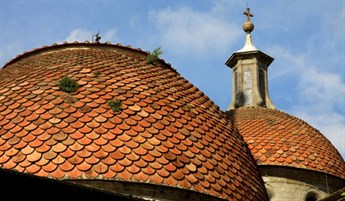 The tiled domes of Santo Spirito Church, Florence