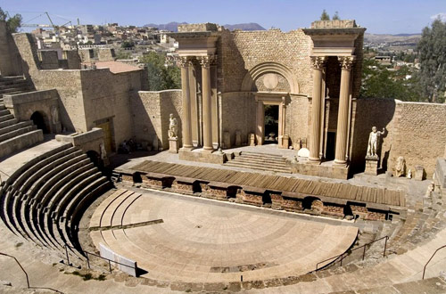 Old Roman forum at Guelma, one of the best-preserved  in the world.