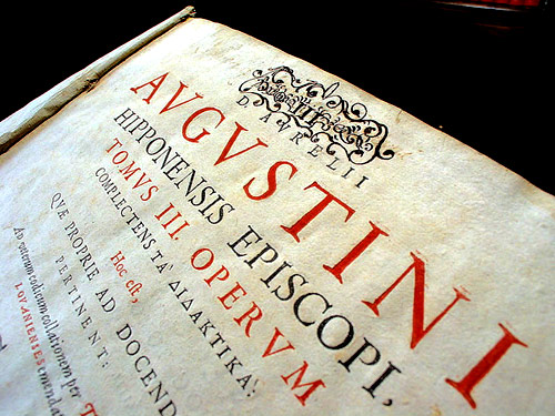 A medieval printing of Augustine's complete works in Latin