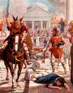 Artistic impression: the sack of Rome