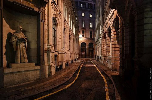 Austin Friars' Lane today, the former Augustinian site in medieval London