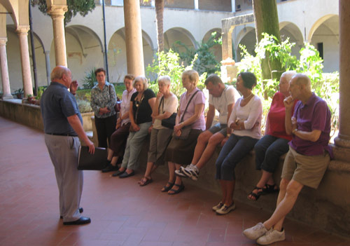An Australian Augustinian pilgrim group at San Gimingnano