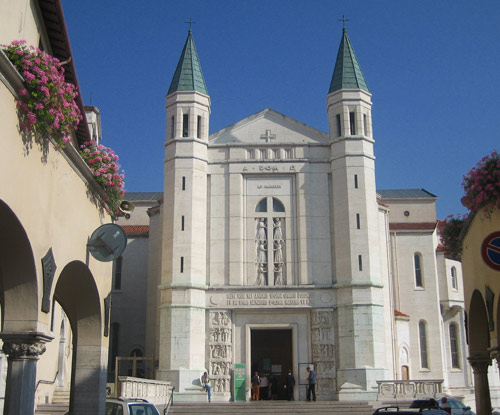 At Cascia the Augustinian Shrine of St Rita, where she is entombed