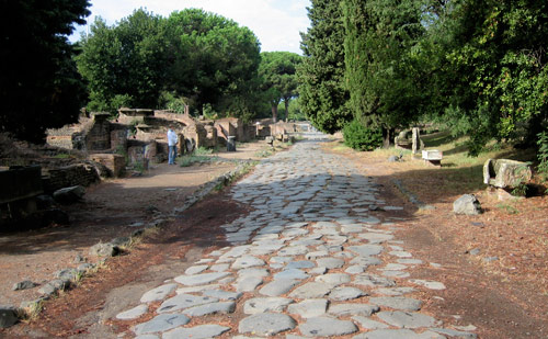 A road in Ostia Antica, probably unchanged since Augustine was there