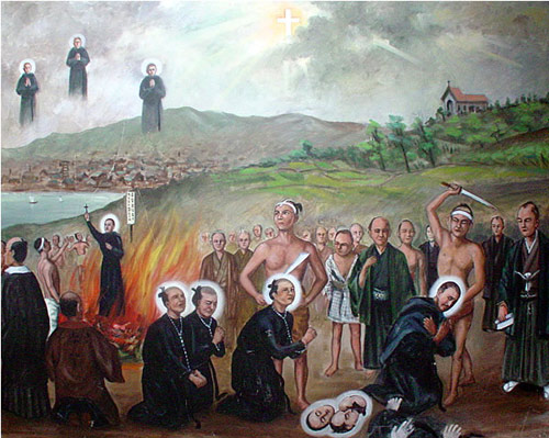 Depiction of the Japanese Augustinian martyrs (early 17th Century)