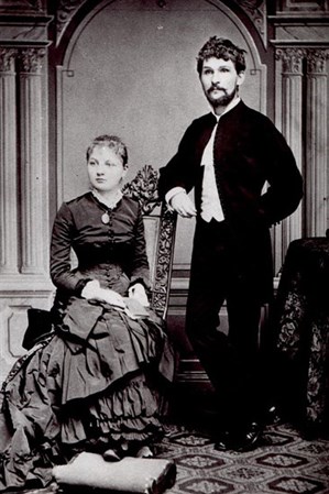 A formal portrait of Leoš Janáček and his wife