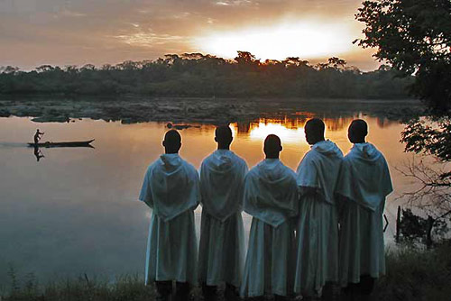 Augustinian novices and a Kenya sunset