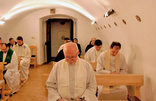Augustinians at prayer in Poland
